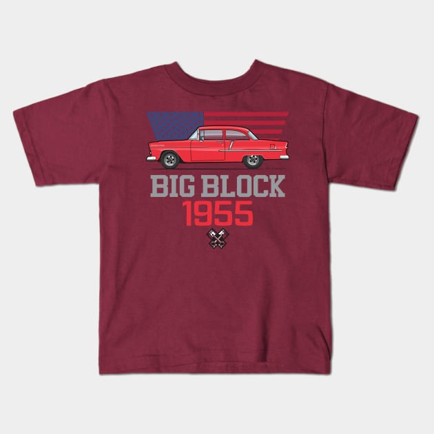 Big Block 3 Kids T-Shirt by JRCustoms44